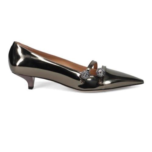 Elegant Sølv Hæl Pumps