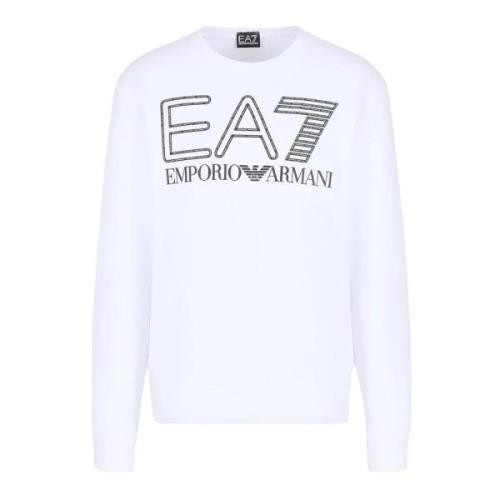 Hvid Crewneck Sweatshirt med Frontlogo