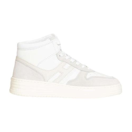 Hvide Læder High Top Sneakers