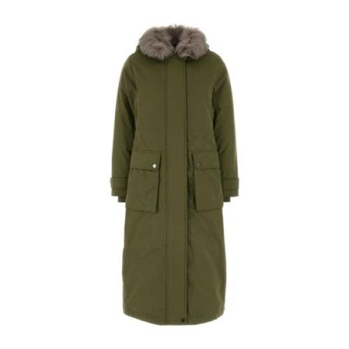 Arktisk Parka i Army Green Bomuld Blanding