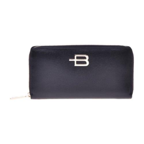 Wallet in black saffiano with zip