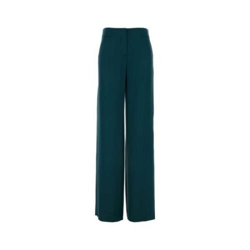 Elegant Smaragdgrøn Wide-Leg Pant