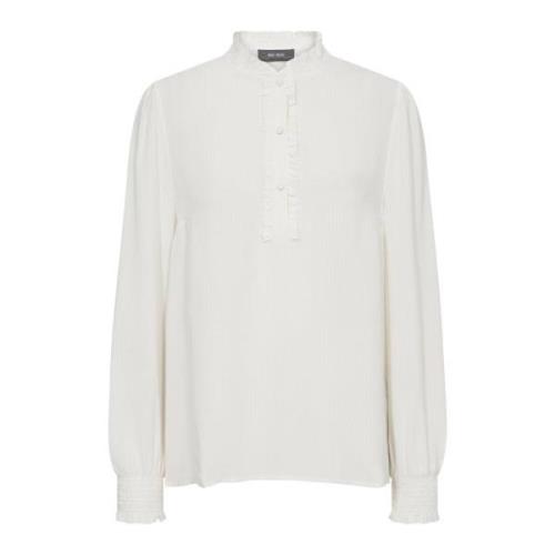 Elegant Sez Bluse med Puff Ærmer