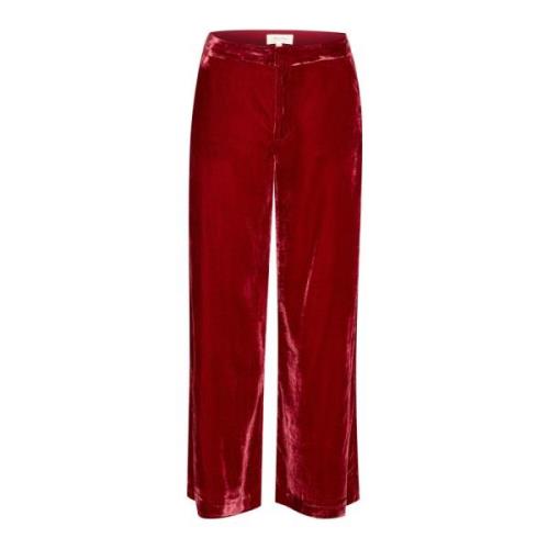 Rhythmic Red Wide Leg Bukser