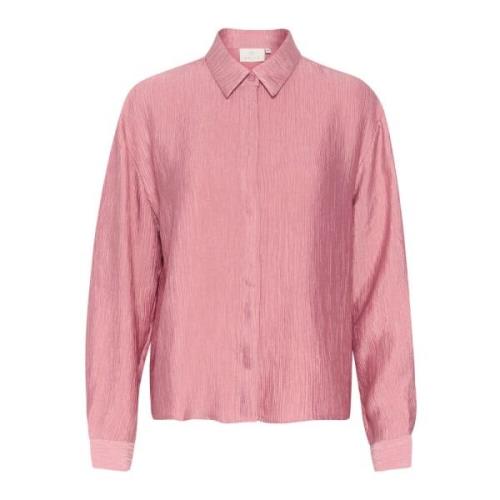 Oversized Skjortebluse i Mesa Rose