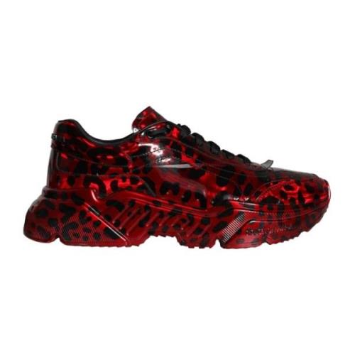 Rød Leopard Daymaster Sneakers med Logo