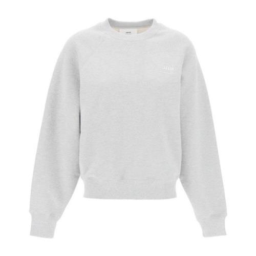 Bomuld Crewneck Sweatshirt med Logo Print