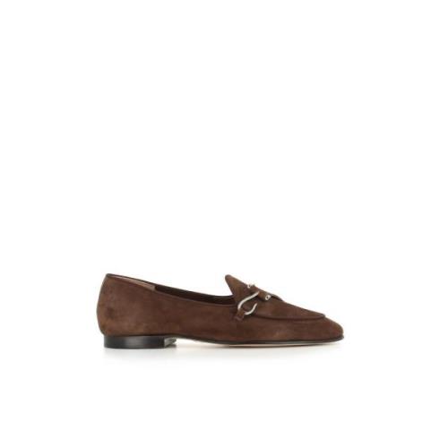 Brun Hook-formet Moccasin Sandaler