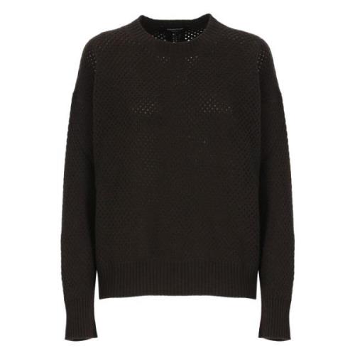 Brun Uld Silke Crewneck Sweater