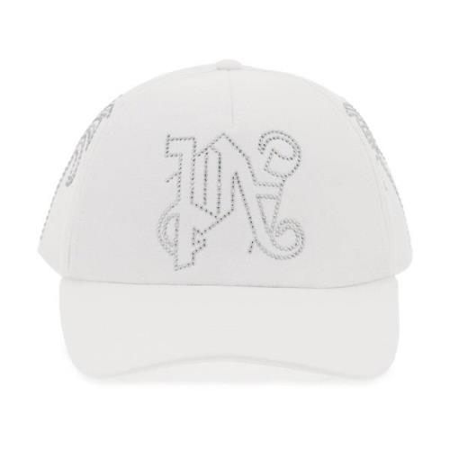 Monogram Baseball Cap med Sølv Studs