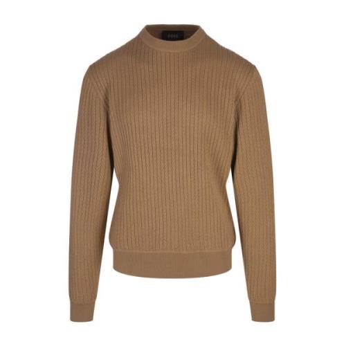 Brun Herringbone Crew Neck Sweater