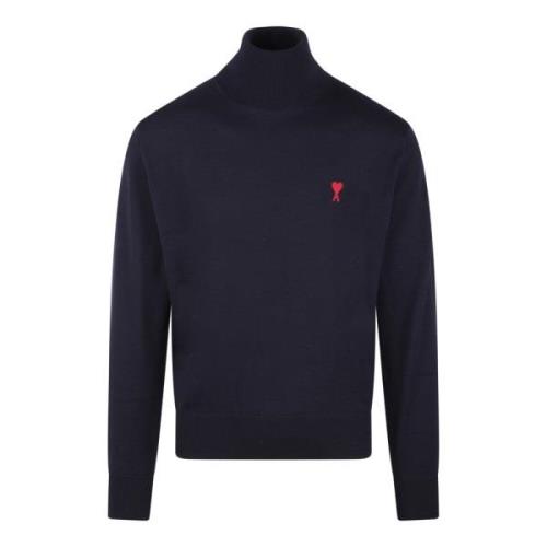 Rød Hjerte Turtleneck Sweater