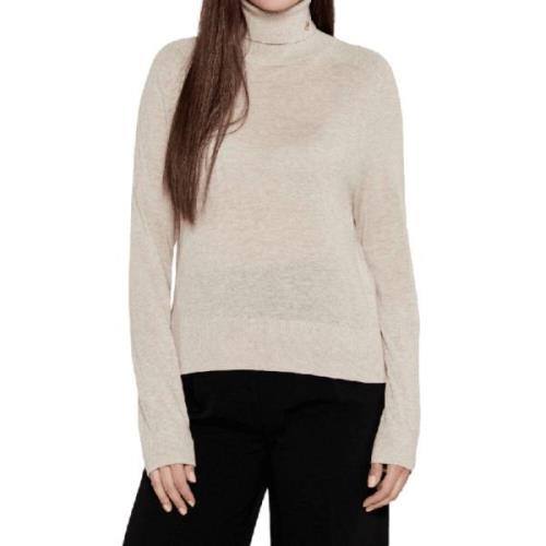 Beige Bomuld Cashmere Sweater