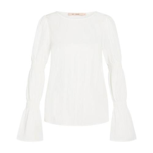 Hvid Zoe Bluse med Stilfulde Detaljer