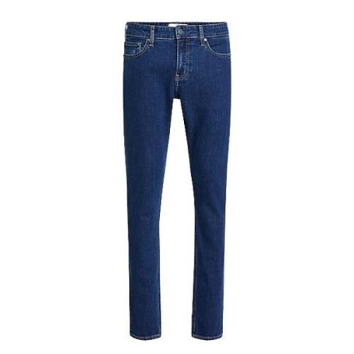 Slim Fit Dark Mid Blue Jeans