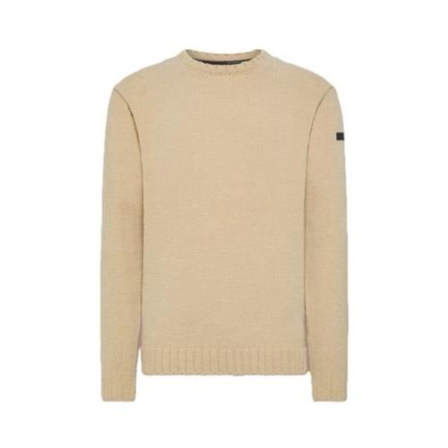 Cinematt Round Knit Beige Sweater