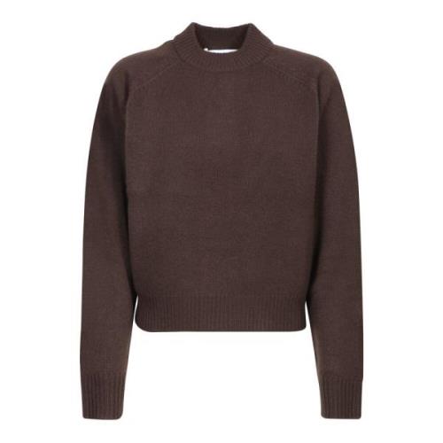 Brun Strikvarer Rund Hals Sweater