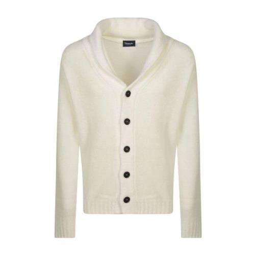 Hvid Cardigan Sweater med Knapper