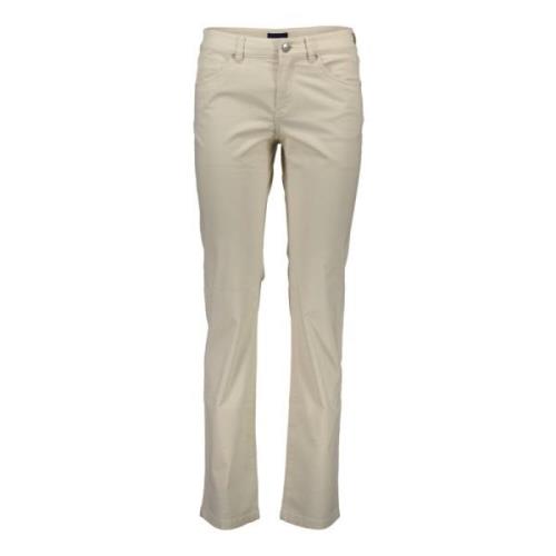 Stilfuld Beige Slim-Fit Jeansbukser