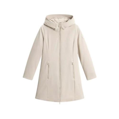 Tech Softshell Duck Down Hooded Coat