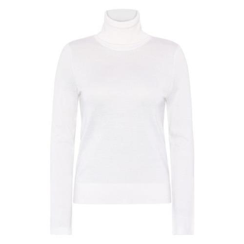 Off White Merino Uld Turtle Neck Sweater