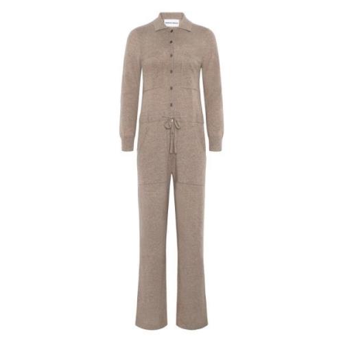 Kashmir Knappet Jumpsuit med Lommer