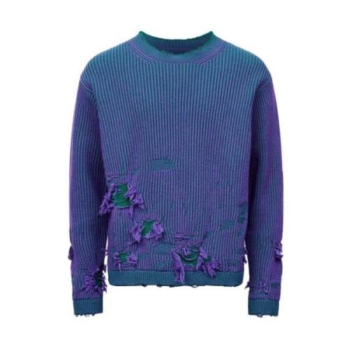 Slidt Uldblanding Rund Hals Sweater