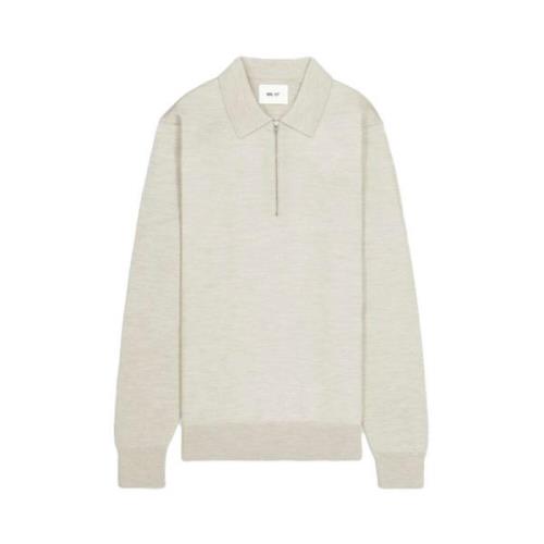 Blød Uld Zip Polo Sweater