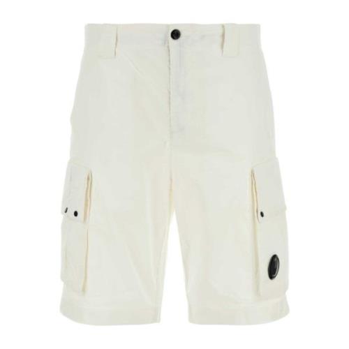 Hvide Stretch Bermuda Shorts