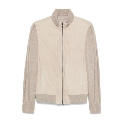 Suede Zip Jacket Dove Grey