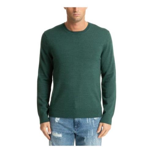 Ensfarvet Logo Broderet Sweater