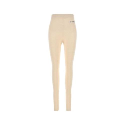 Ivory Wool Blend Leggings