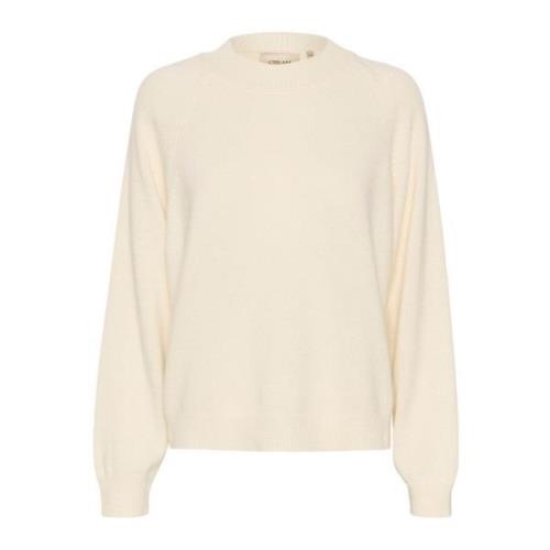 Blød Strik Pullover Sweater Eggnog