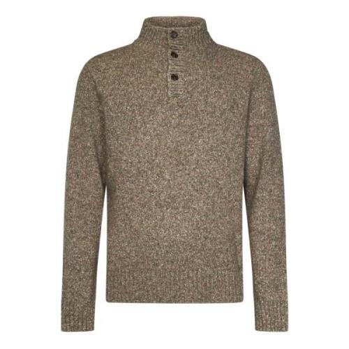 Beige Sweater med Pony Broderi