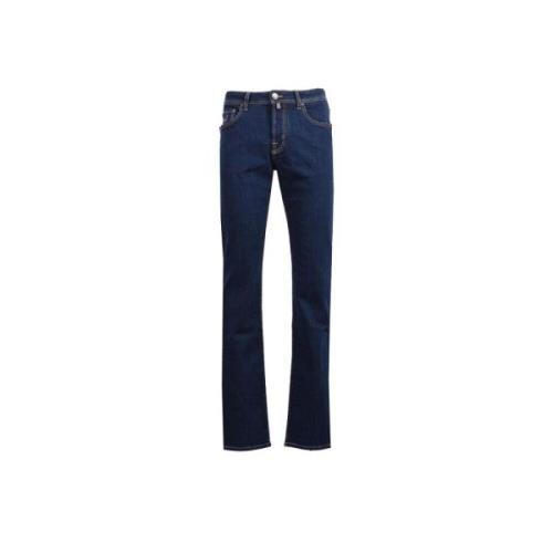 Stretch bomuldsdenim jeans med fem lommer