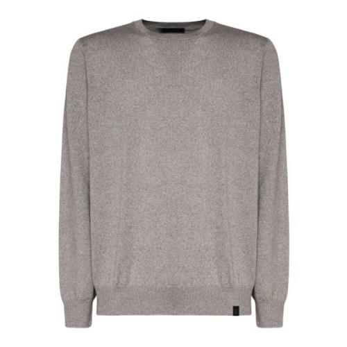 Sweater i barberet uld med logo patch