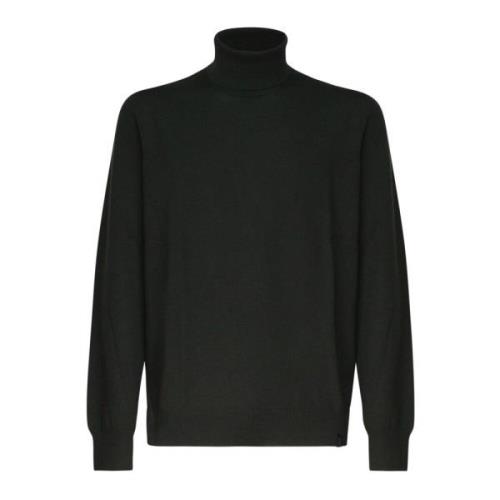 Grøn Turtleneck Sweater Lavet i Italien