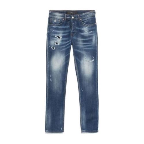 Slim Cut Blå Denim Jeans