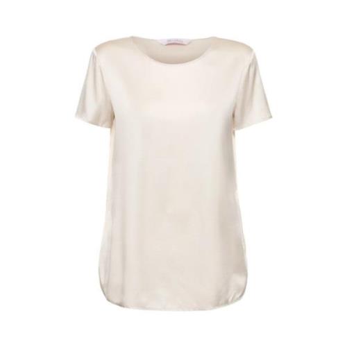 Satin Silke Beige Tee Shirt