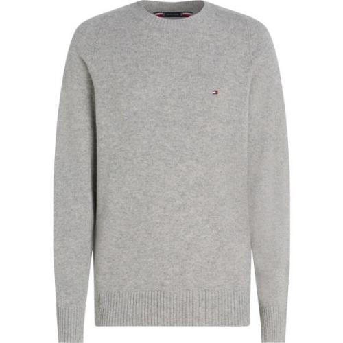 Grå Lambswool Crew Neck Sweater