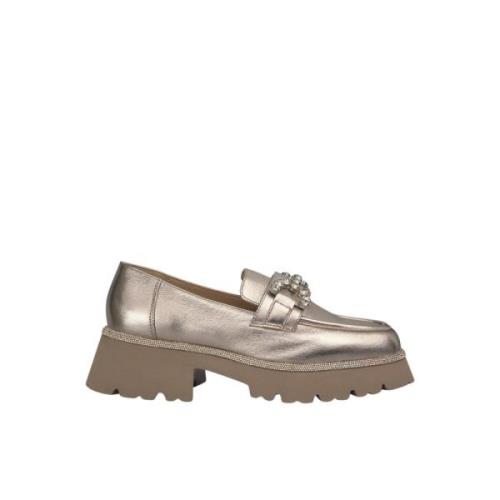 Platform loafer med rhinsten