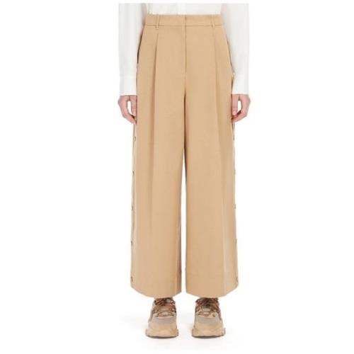 Beige Cropped Bukser