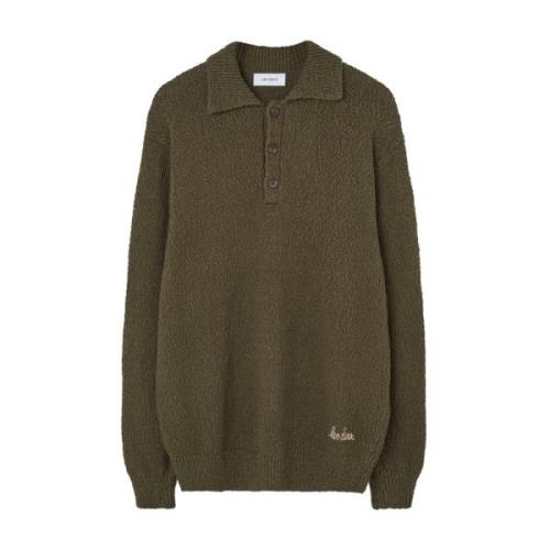 Grøn Button-Up Jersey Sweater