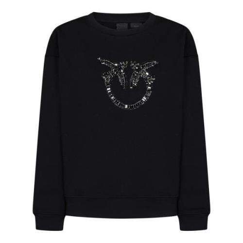 Sort Crewneck Sweatshirt Love Birds Krystaller