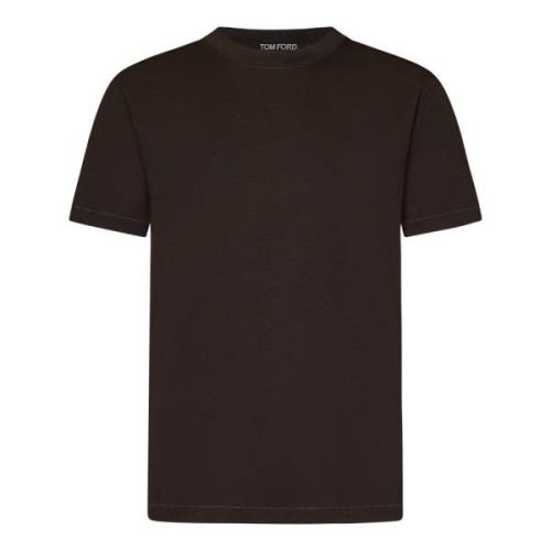 Luksuriøs Brun Crewneck T-shirt