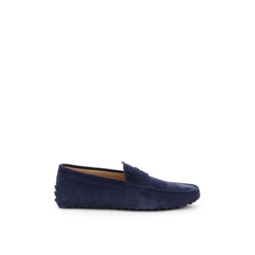 Suede Driver Loafers med Penny Bar