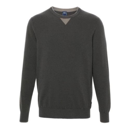 Brun Crew Neck Uld Sweater