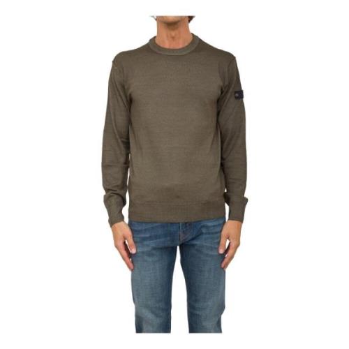 Grøn Crew Neck Uld Sweater