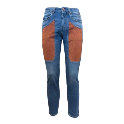 Skinny Jeans med Alcantara Patches