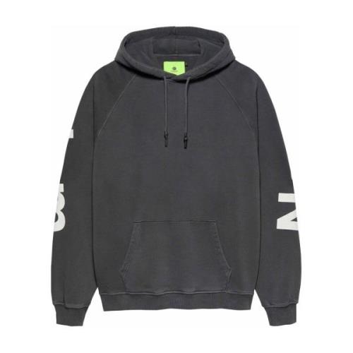 Logo Line Hoodie Bomuld Grå Mænd